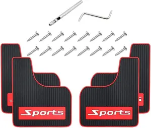 Happy Independence Day Deals | 4PCS Universal Rubber Car Mud Flaps - Heavy Duty Soft Anti-Collision Mudguards, Front & Rear Splash Guards Fender Kit for Cars, SUVs, Trucks