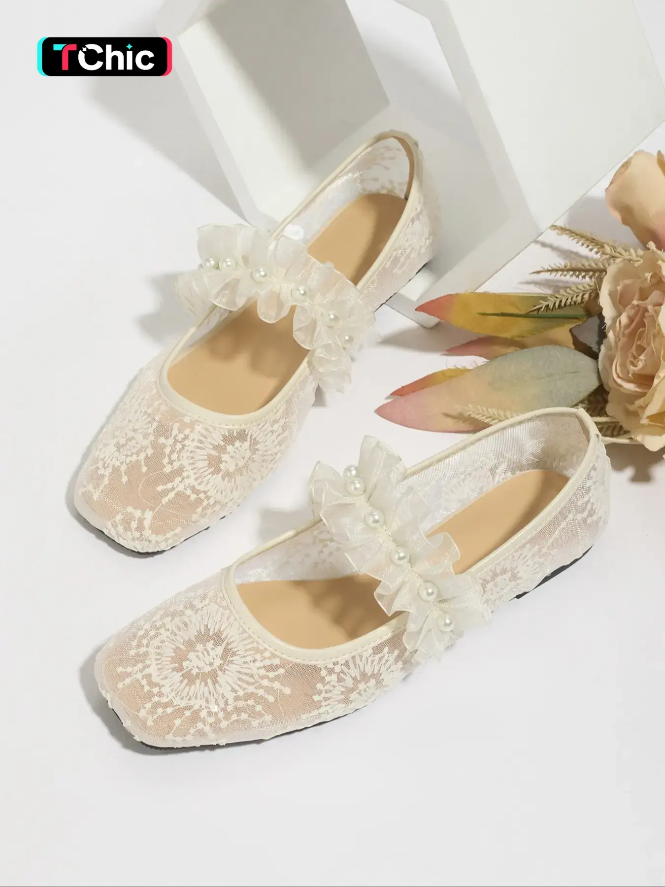 Women's Elegant Embroidery Design Ballet Flats, Trendy Soft Comfortable Flat Shoes, Fashionable Shoes for Daily Wear, Girl, Soft Sole Flats, Netted Ballet Flats, Chic Ballet Flats, Soft Soled Shoes