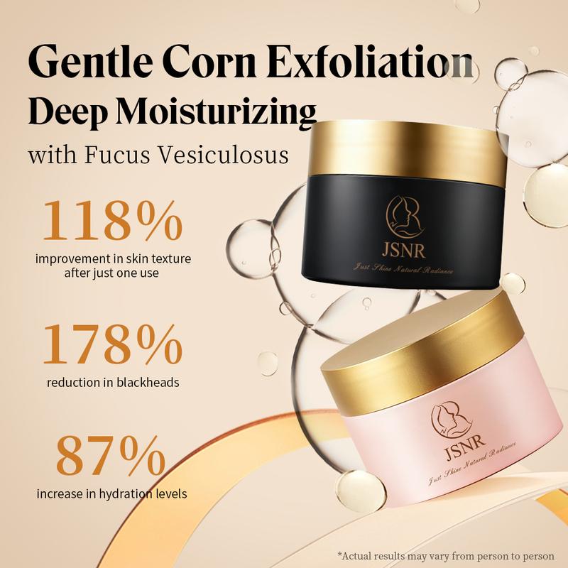 [JSNR Official]  Glow Corn Enzyme Ampoule Duo  Deep Clean, Brightening & Moisturizing Serums | Gentle Face & Body Blackhead Remover- Suitable for All Skin Types Cleansing Exfoliant- empties  , Exfoliation  Moisturizer   100ml