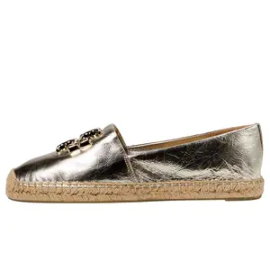 Tory Burch Eleanor Espadrille Spark Gold / Gold  144163-723 Women's