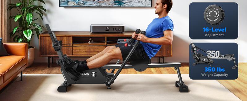 Merach Sculls Rowing Machines for Home, Magnetic Rowing Machine with 16-Level, Simulate Real Row, Ultra-Quiet Rower, Compatible Ergonomic Design, TikTokShopBlackFriday
