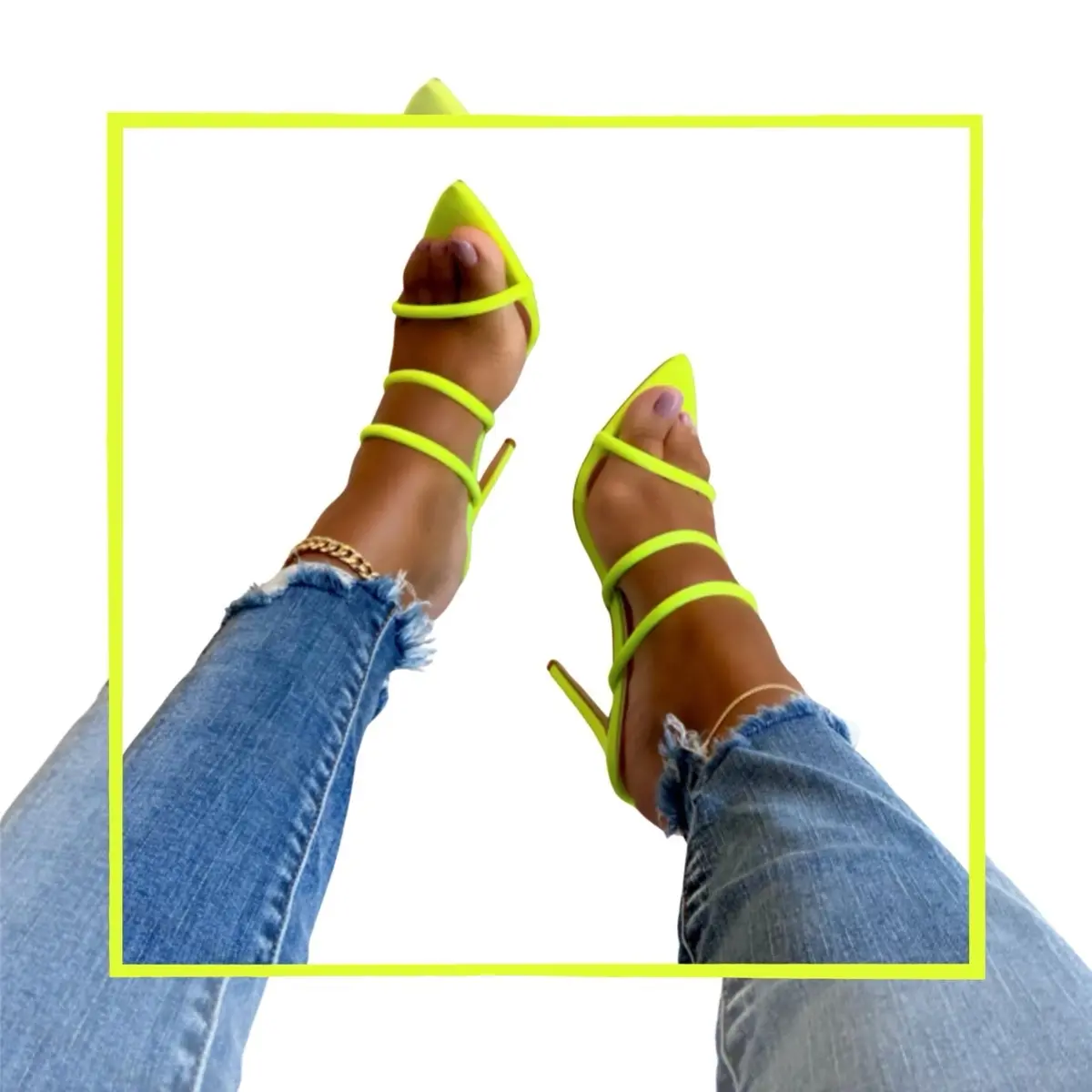 Rosa | Green | High Heel | Sandals