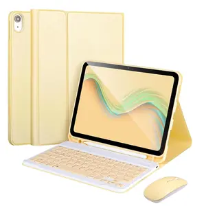 Tablet Keyboard with Mouse, 1 Count Detachable Keyboard with Pencil Slot, Anti-fouling & Scratch Protective Keyboard for iPad 10th Gen 2022 10.9inch