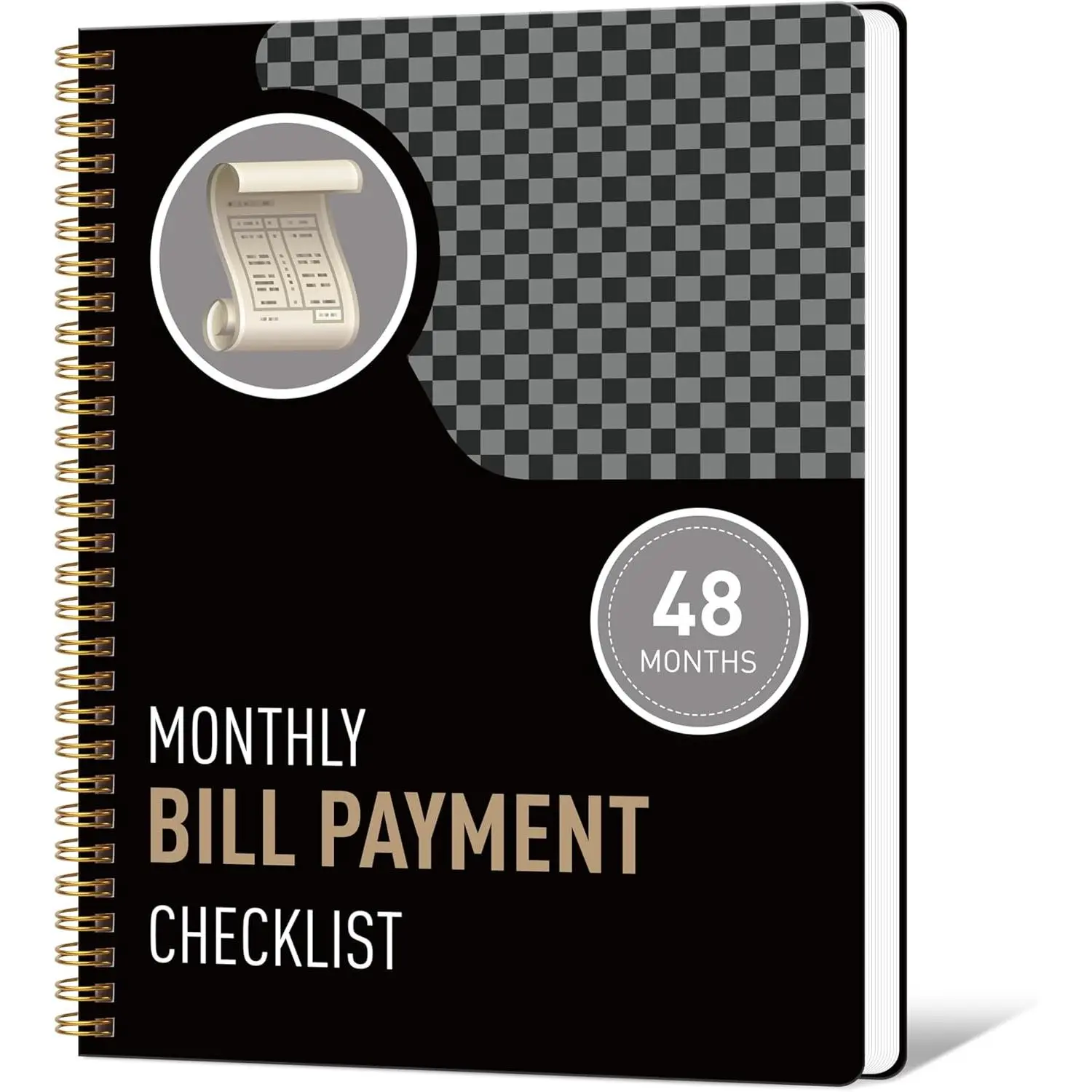 Finance Checklist Organizer - 4-Year Budget Organizer Notebook for Office Use, Bill Tracker with Monthly Payment Checklist, 960 Detailed Bill Management Records, Income & Expense Tracker, Debt Payoff Log, Savings Goals Planner, Extra Pages for Planning, 9