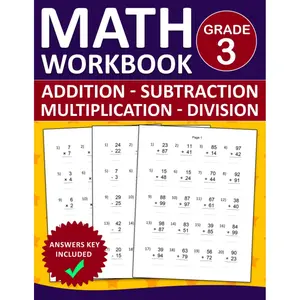 Math Workbook For Grade 3 Addition,Subtraction,Multiplication,Division Exercises With Answers Key: Math Practice Workbook With 800 Exercises For Grade ... Grade 3 | Math Exercises book for 3rd Grade Paperback – August 5, 2022