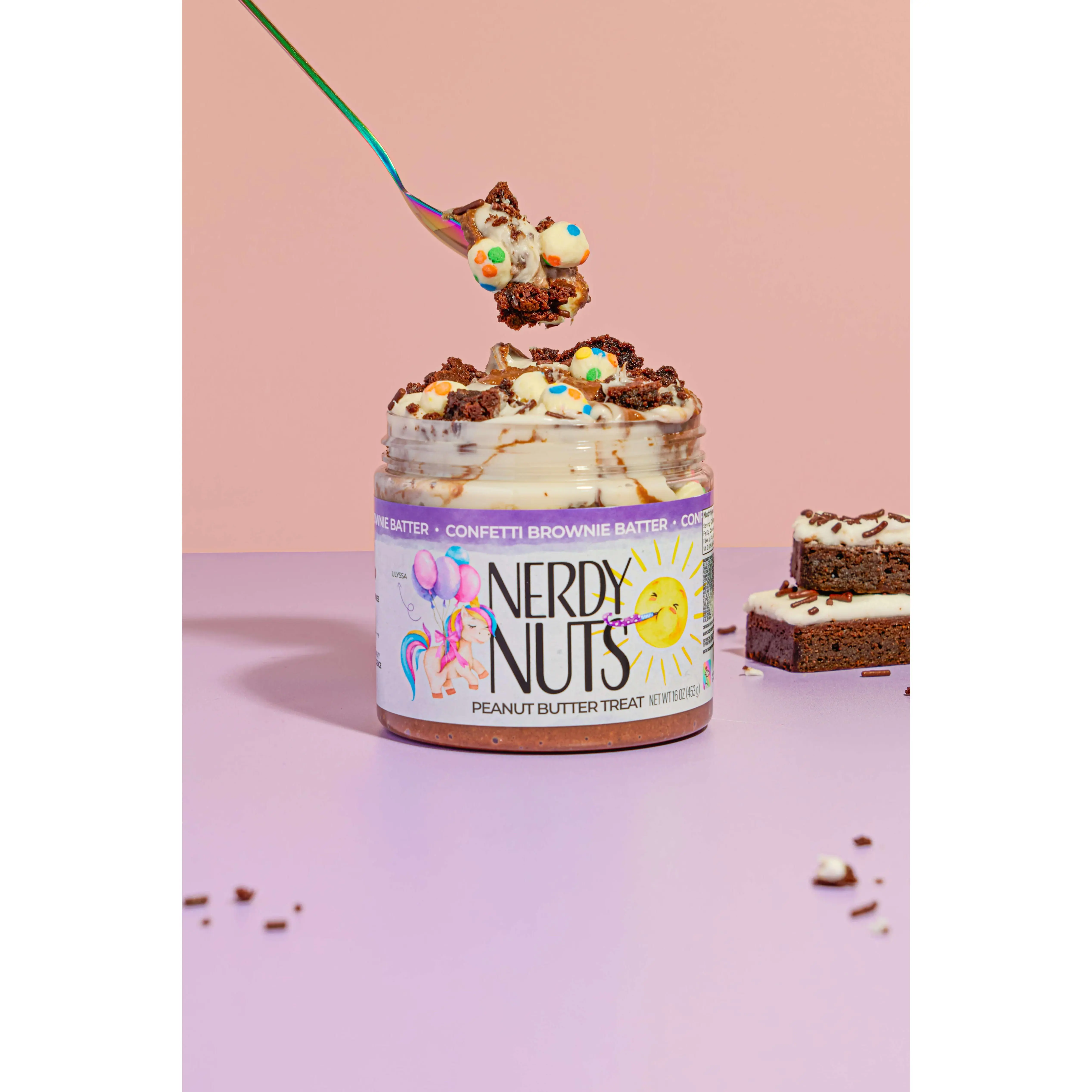 Confetti Brownie Batter Peanut Butter Treat