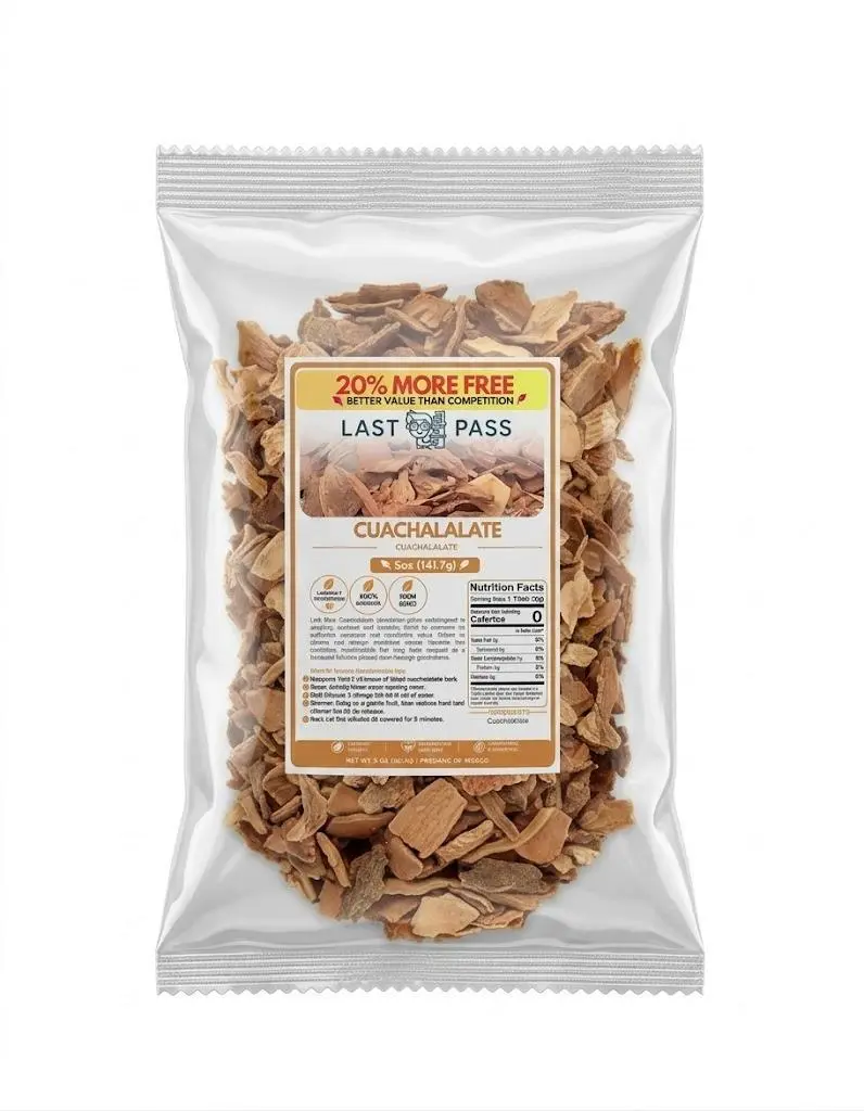 Cuachalalate Herbal Tea Beverage - 5oz Authentic Mexican Bark Loose Leaf Infusion, Natural Flavor Packaged Tea
