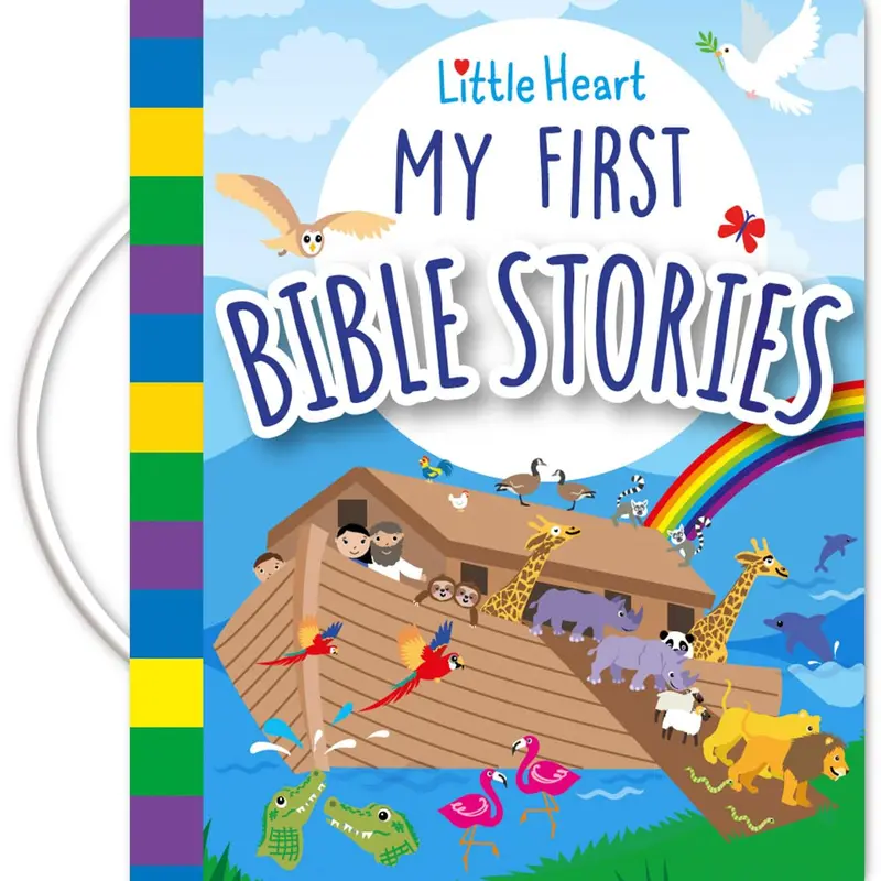 Little Heart My First Bible Stories Padded Board Book with Handle - Toddler Early Learning Church Book, Biblical Teachings, Engaging Stories, Vibrant Illustrations, Safe Padded Cover, Hazard-Free Padded Pages, Sunday School Gift Idea