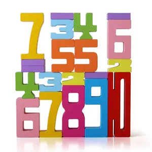 Wooden Number Blocks Stacking Toy Creative 3D Number Calculation Montessori Early Education Kindergarten Enlightenment Toy