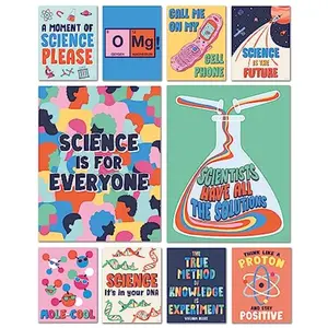 Large Science Posters for Classroom Elementary School Educational Setup for study area Science themed billboards for High Schools Decor Scientific Inspirational banners for Teaching Area 10PC