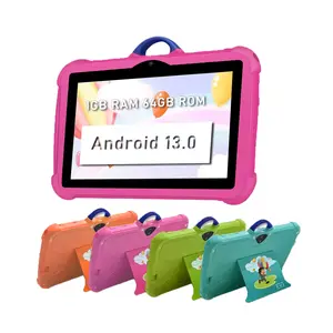 7-inch children's tablet with 4GB RAM and 64GB ROM, Learning entertainment tablet, Android WIFI tablet, screen protector, parental control software, educational applications, dual cameras, 2+5MP shockproof shell, Ramadan gifts