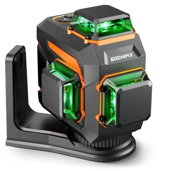 Laser Level 360 Self Leveling Green Line Laser Laser Level 360 Self Leveling Green Line Laser Level Tool Wall Suction Stand Receiver 100ft Line Laser for Picture Hanging Outdoor Rechargeable Battery,3x360