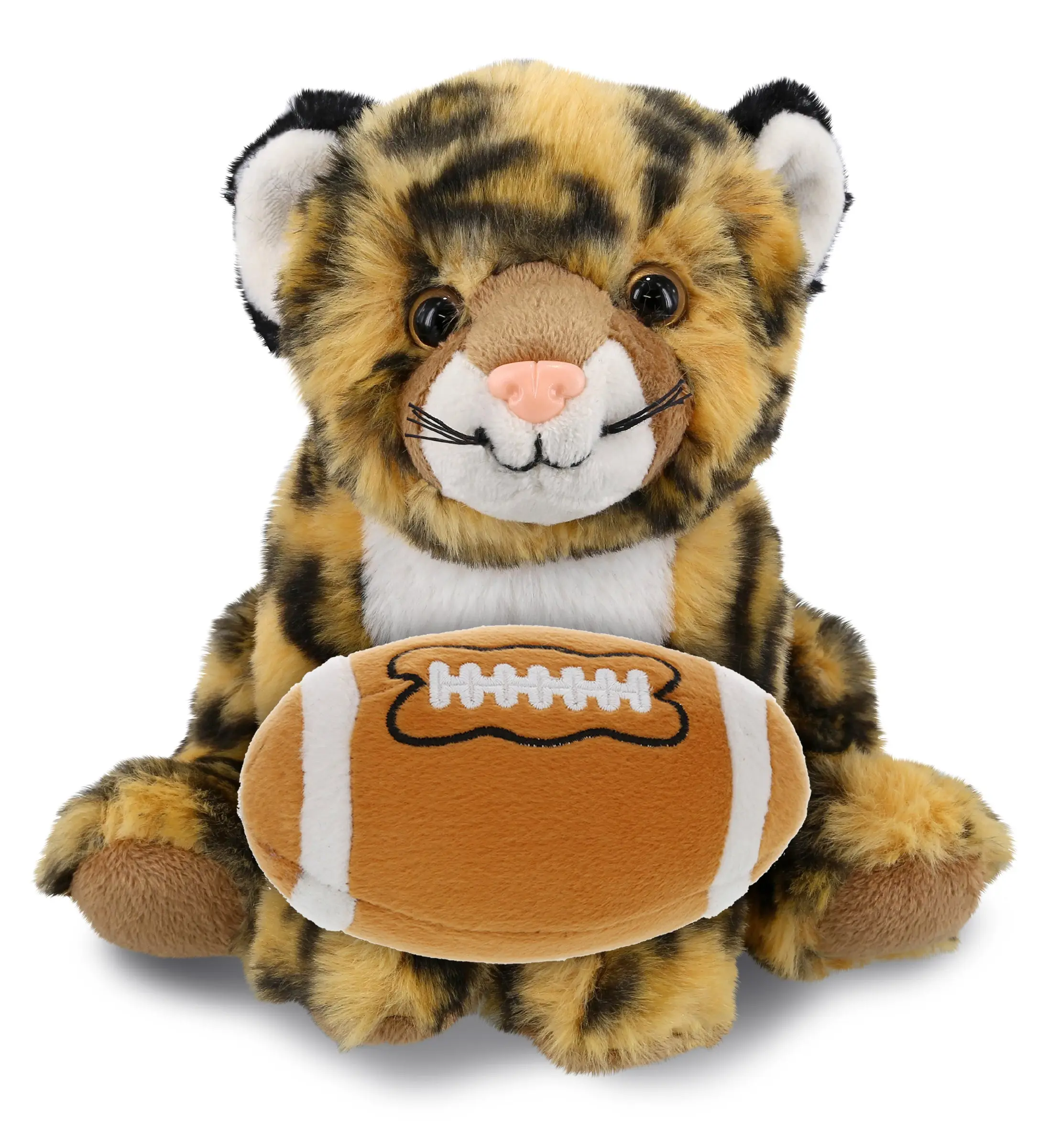 SUPER-SOFT PLUSH - SQUAT LEOPARD 8" WITH FOOTBALL PLUSH