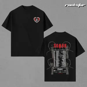 SOMBR You Are The Reason Tour Oversized T-Shirt Merch Interpol Special Guest Concert Dates Graphic Print Streetwear Unisex Cotton Tee