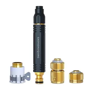 Alloy Power Washer Nozzle - Universal Garden Hose Quick Connect Attachment for Car Wash, Household Cleaning