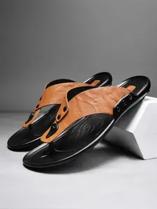 Men's Casual Plain Color Slides, Fashionable Soft Comfortable Home Slippers, Non-slip Slippers for Indoor & Outdoor Wear, Shoe, Footwear