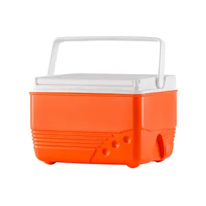 Small Cooler 5.75 Qt Insulated Ice Cooler Portable Ice Box Hard Heavy Duty Small Ice Chest for Camping, Tailgating, Beach, Picnic, Groceries, Lunch, & More Orange