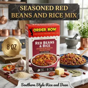 Seasoned Rice and Bean Mix, Red Beans with Rice, Quick Easy Meal, Simple Prep Side Dish, 8 oz