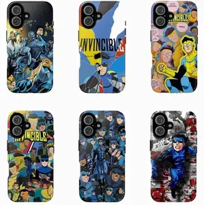Invincible Anime Superhero Collage Tough Phone Case - Invincible Anime Phone Case - Gift For Invincible Fan