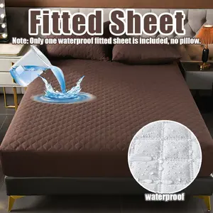 Waterproof Fitted Bed Skirt, Stain-Resistant Moisture Barrier, Universal Mattress Cover for Home and Dorms, Full Enclosure Design, Durable Bedding Accessories, Waterproof Fitted Sheet