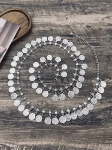 Women's Fashion Coin Design Chain Belt, Statement Belts, Casual Waistband for Jeans, Sexy Belt for Party, Daily Clothing Decor, Trendy All-match & Exquisite Belt for Birthday Gift, Stylish Belts
