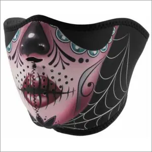 ZANHEADGEAR SUGAR SKULL HALF FACE NEOPRENE MASK