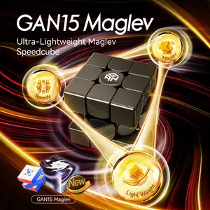 【Official Store】GAN 15 Maglev 3x3 Magnetic Speed Cube 2024 Flagship Cube Ultra-Lightweight 58.6g Smooth Turning Brain Teaser for Kids & Adults UV Coated