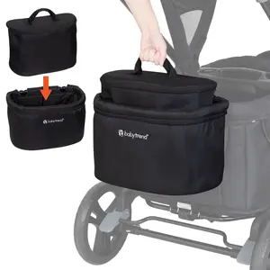 Baby Trend® Black Versatile Stroller Wagon Deluxe Storage Basket Insulated Cooler Organizer