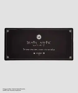 Team Liquid x Death Note Notebook Gaming Mouse Pad, Computer Mouse Mat, Flat Stitched Edge, Non-Slip Rubber Base, Gamers & Office Use, desk accessories, gaming room accessories.