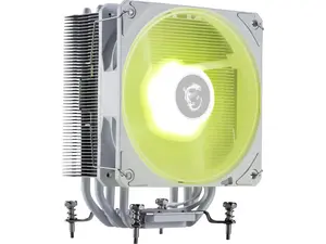 MSI MAG COREFROZR AA13 White Air CPU Cooler, Single 120mm PWN Fans, ARGB lighting controlled by software
