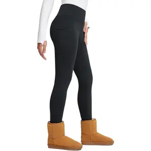 Women's Thick Fleece Lined Leggings Winter Snow Pants Warm Thermal High Waisted Ski Legging