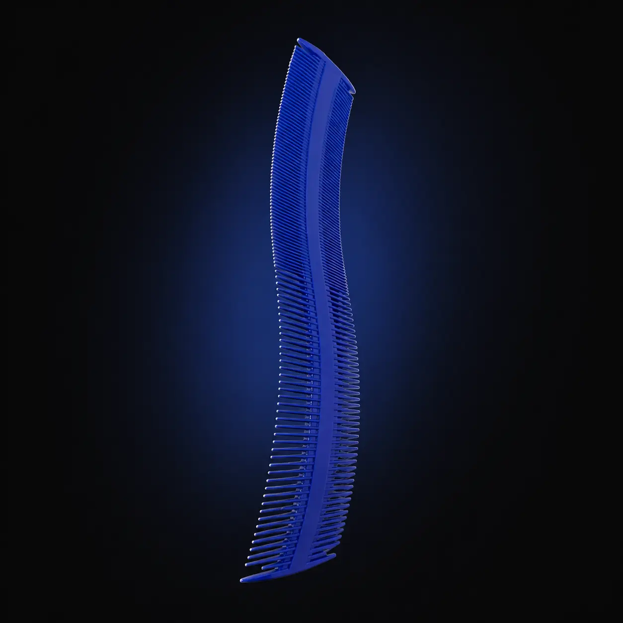 Royal Blue Curved Wave Comb