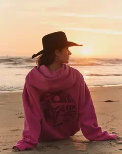 Ryder Salty Bandit Graphic Hoodie - Oversized Fit Plush Fleece Cowgirl Embroidery Pullover Style Limited Colorway California Designed