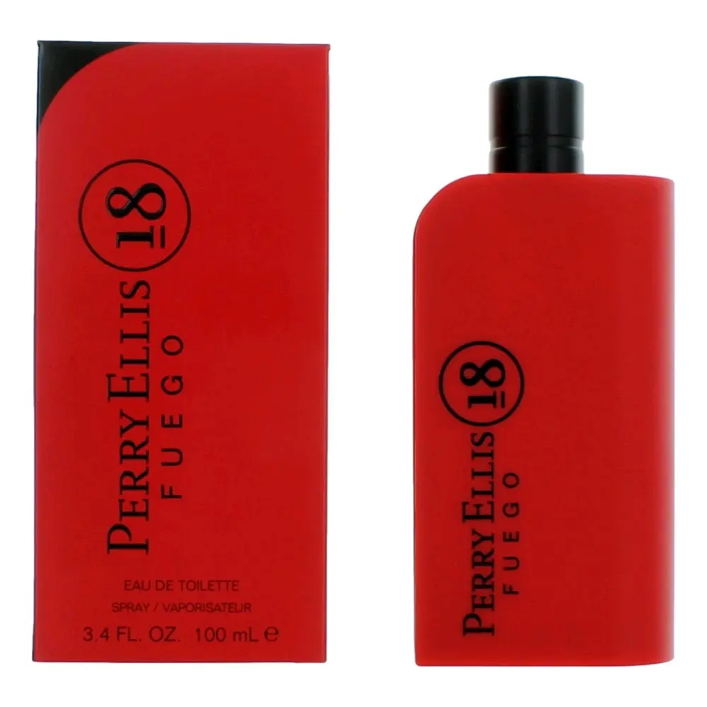 18 Fuego Eau de Toilette Men's Fragrance - Aquatic-Citrus-Floral, Fruity Floral Fragrances, Fresh Scent, Bergamot Mix, Musk, Amber, Grapefruit Base, 3.4 fl oz Spray, Fresh Scent Men's Fragrance