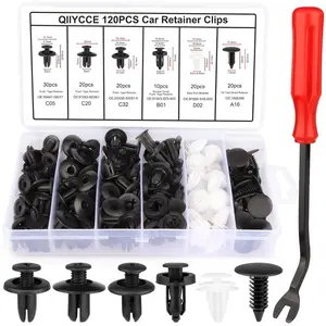 120PCS Car Clips,Plastic Rivets,6 Popular Sizes of Car Body Fixed Clip Bumpers,and Replacement Parts of Fenders are Applicable to Most Models