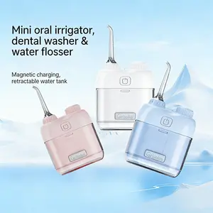 Portable Water Flosser, Cordless Oral Irrigator for Teeth, Mini Flossing Cleaning with Removable Tank, Travel Water Flosser with 3 Modes & IPX7 Waterproof