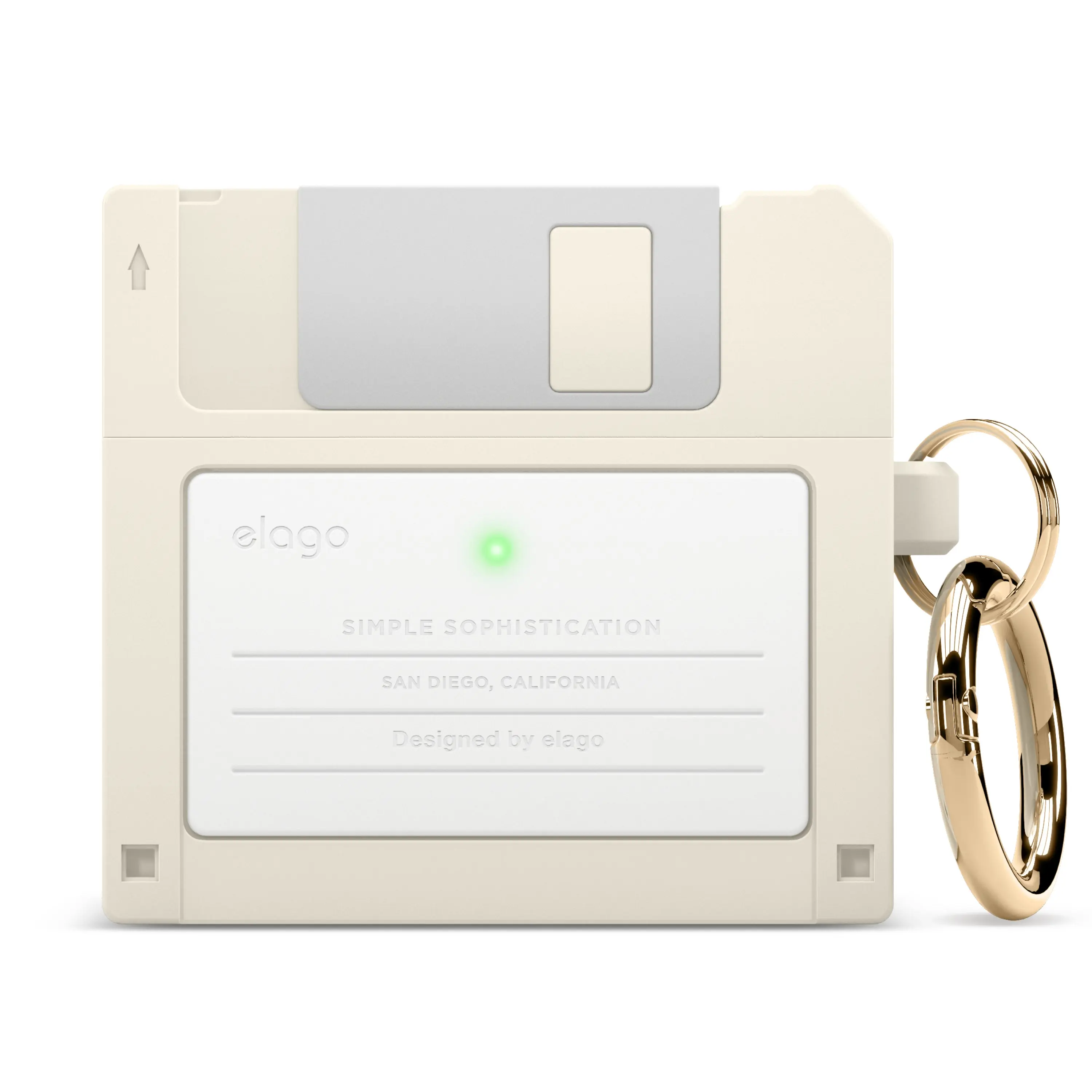 elago Retro Floppy Disk Case for AirPods 3 Wireless Earbuds - Nostalgic Design, Wireless Charging, Drop Protection, Double Sided Stickers, 2 Colors, Perfect Holiday Season Gift, Audio Accessory