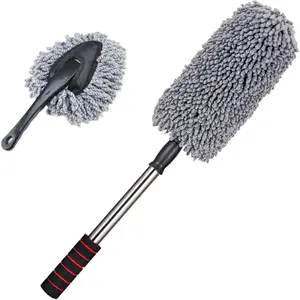 Pack Of 2 Multipurpose Car Dusters for Cleaning Exterior Interior Microfiber Car Duster Exterior Scratch Free with Extendable Handle summervibes