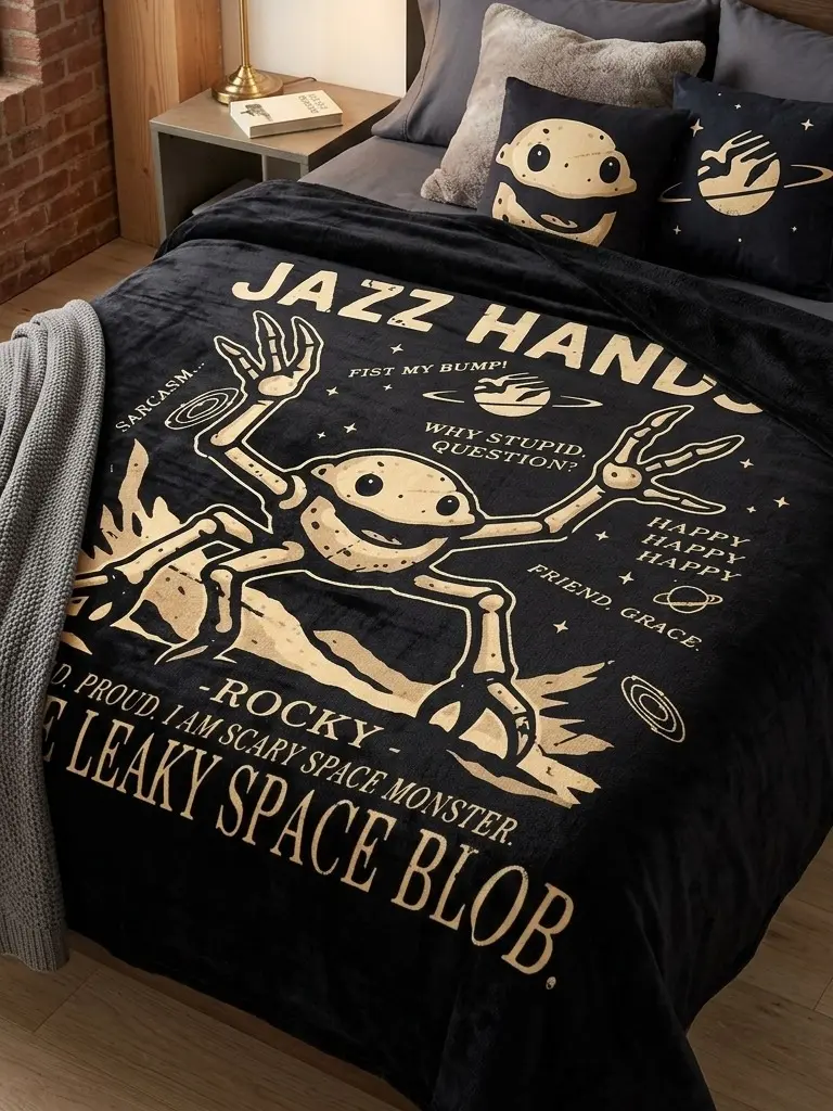 Project Hail Mary Flannel Fleece Blanket – Amaze Retro Sci-Fi