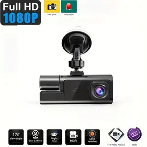 2.0-inch Display Car Dash Cam, Stylish Dual-Channel Recording (Front & Cabin) with Photo Mode (Memory Card Not Included)