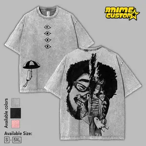 Goodnight Punpun Anime Double Printed Lightweight Acid Washed Tee, Oyasumi Punpun Shirt, Horror Manga, Religious Gothic Art Tee, anime lover, anime merch Casual Cotton vintage anime streetwear