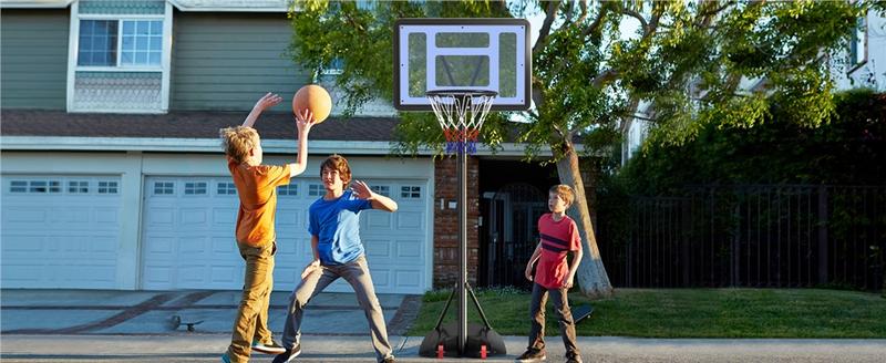 Yaheetech Basketball Hoop, 7.2-9.2FT Adjustable Height, Portable Basketball Goal with Wheels 32" Backboard for Youth Outdoor Indoor
