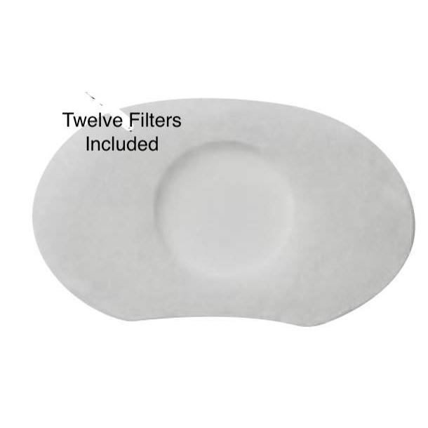 Bleep Eclipse & DreamWay Vent Filter Replacements- White Exhaust Filters for Quiet PAP Masks, Compatible with Eclipse & DreamWay Frames, 12 Pack