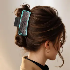 Western Hair Clips for Women 4 Pack Claw Country Vintage Cowhide Accessories Aesthetic Cowgirl Stuff Thick Secure Hold Large Size Premium Materials Versatile Hair Clips 3 pcs vintage crystal rhine to