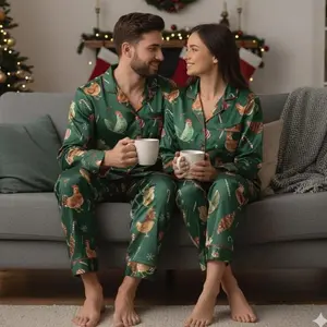 Christmas Chicken Satin Pajamas Set, Christmas Family Matching Pajama Set, Chicken Xmas Pajamas, Farmer Christmas Pajama, Merry Chickmas