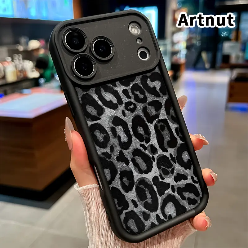 Compatible with iPhone 17 Pro Max 16 Plus 15 14 13 12 11 Air E Vintage Leopard Print Rugged Durable shockproof Anti-Scratch soft Silicone case