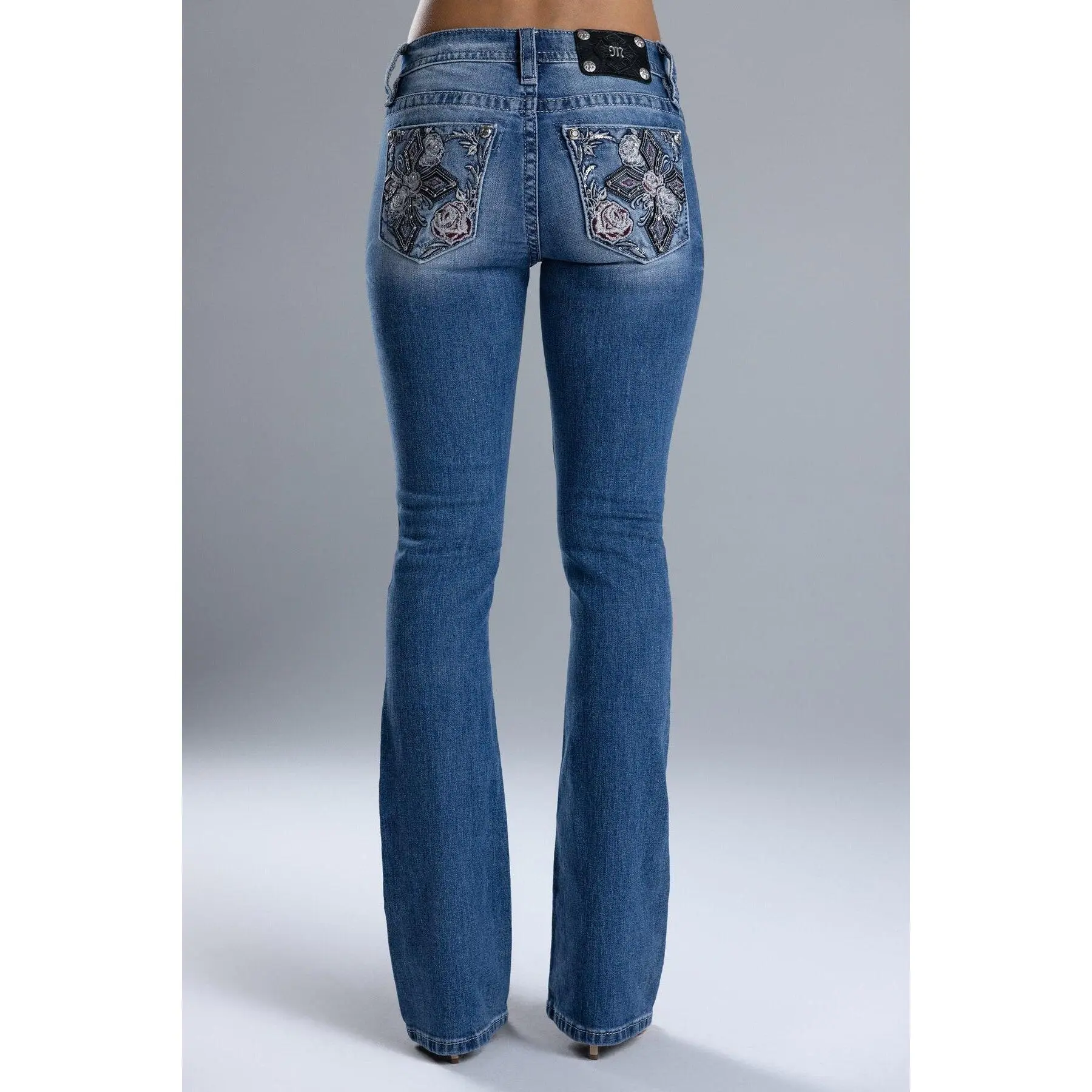 Ahmeira Cross Bootcut Jeans Ahmeira Cross Bootcut Jeans
