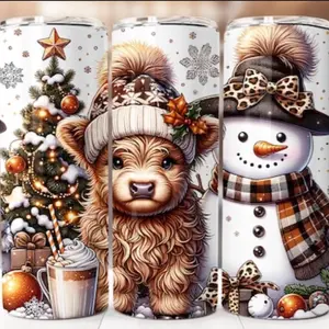 Cow and snowman tumblers