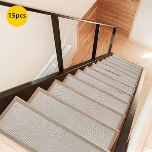 Non-Slip Stair Carpet, Step Protection Carpet, Decorative Bordered Stair Mat for Home Decoration & Bedroom Accessories - Suitable for Indoor, Outdoor Stairs & Multiple Scenarios.