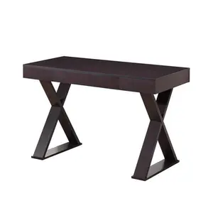 212 MAIN Techni Mobili RTA-8406-ES Trendy Espresso Writing Desk with Drawer, 30x47.2x22 in., Heavy-Duty Office Computer Desk Stand